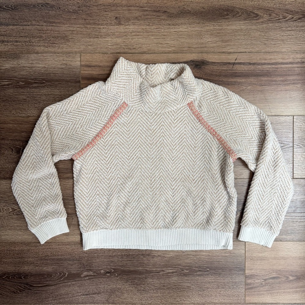 Anthropologie Saturday Sunday Chevron Textured Pullover Sweater